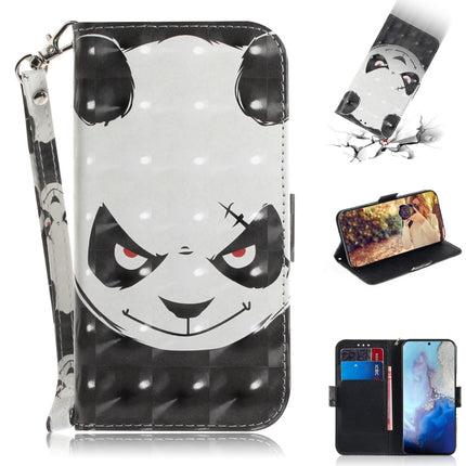 For Galaxy S20 3D Formula Pattern Magnetic Attraction Horizontal Flip Leather Case with Lanyard, Support Holder & Card Slot & Wallet(Angry Bear)-garmade.com