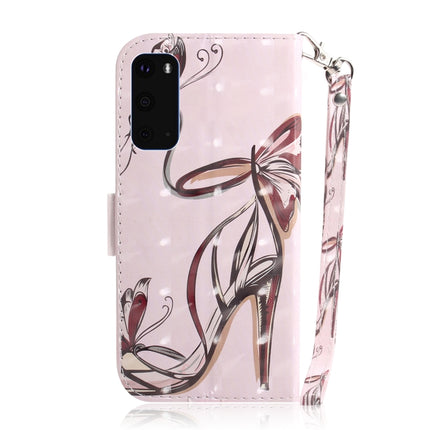 For Galaxy S20 3D Formula Pattern Magnetic Attraction Horizontal Flip Leather Case with Lanyard, Support Holder & Card Slot & Wallet(Butterfly High Heels)-garmade.com