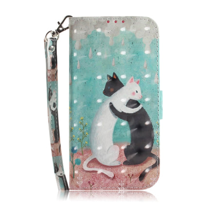 For Galaxy S20 3D Formula Pattern Magnetic Attraction Horizontal Flip Leather Case with Lanyard, Support Holder & Card Slot & Wallet(Black and White Cat)-garmade.com