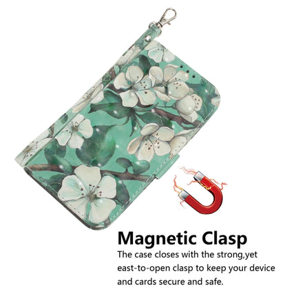 For Galaxy S20 3D Formula Pattern Magnetic Attraction Horizontal Flip Leather Case with Lanyard, Support Holder & Card Slot & Wallet(Watercolor Flowers)-garmade.com