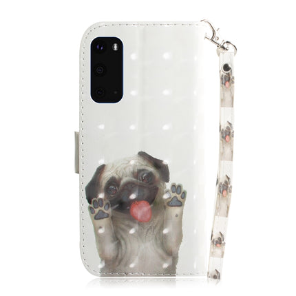 For Galaxy S20 3D Formula Pattern Magnetic Attraction Horizontal Flip Leather Case with Lanyard, Support Holder & Card Slot & Wallet(Pekingese Dog)-garmade.com