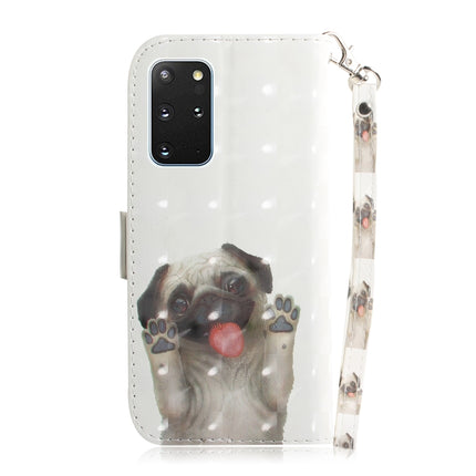 For Galaxy S20+ 3D Formula Pattern Magnetic Attraction Horizontal Flip Leather Case with Lanyard, Support Holder & Card Slot & Wallet(Pekingese Dog)-garmade.com