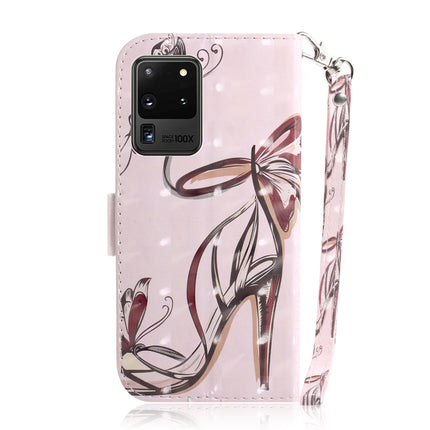 For Galaxy S20 Ultra 3D Formula Pattern Magnetic Attraction Horizontal Flip Leather Case with Lanyard, Support Holder & Card Slot & Wallet(Butterfly High Heels)-garmade.com