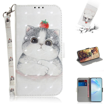 For Galaxy S20 Ultra 3D Formula Pattern Magnetic Attraction Horizontal Flip Leather Case with Lanyard, Support Holder & Card Slot & Wallet(Cute Cat)-garmade.com