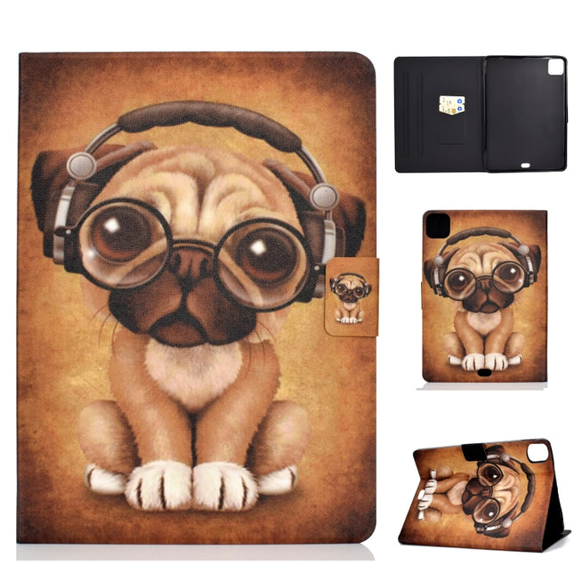 For iPad Pro 11 2020 Voltage TPU Left and Right Open Flat Leather Tablet Case with Sleep Function & Card Buckle Anti-skid Strip(Shar Pei)-garmade.com