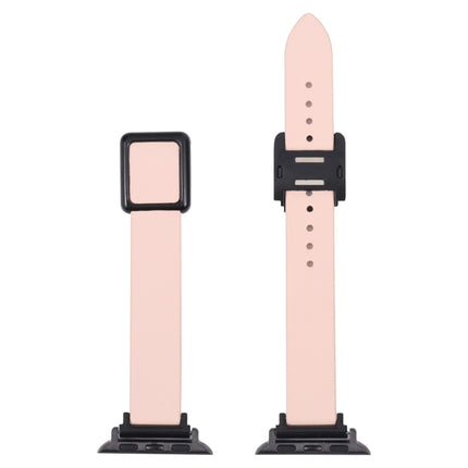 Magnetic Black Square Buckle Watch Band For Apple Watch Ultra 49mm&Watch Ultra 2 49mm / Series 9&8&7 45mm / SE 3&SE 2&6&SE&5&4 44mm / 3&2&1 42mm(Pink)-garmade.com