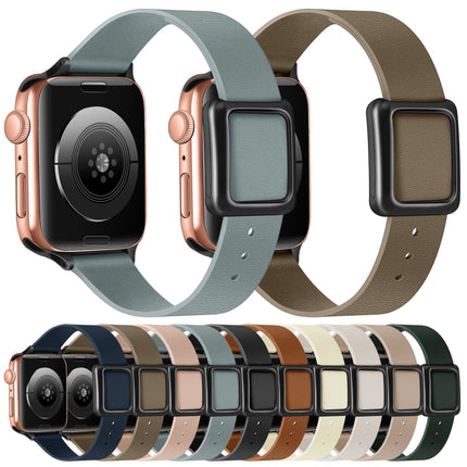Magnetic Black Square Buckle Watch Band For Apple Watch Series 9&8&7 41mm / SE 3&SE 2&6&SE&5&4 40mm / 3&2&1 38mm(Apricot)-garmade.com