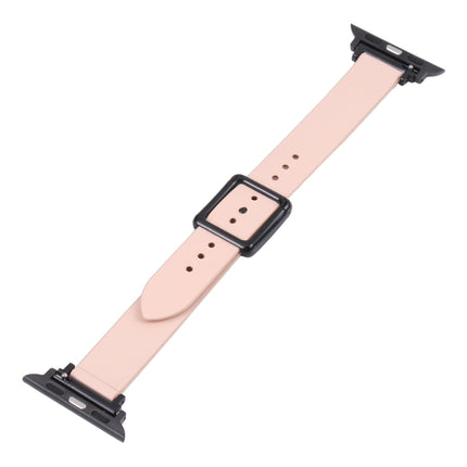 Magnetic Black Square Buckle Watch Band For Apple Watch Series 9&8&7 41mm / SE 3&SE 2&6&SE&5&4 40mm / 3&2&1 38mm(Apricot)-garmade.com