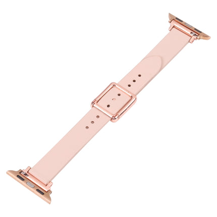 Magnetic Rose Gold Square Buckle Watch Band For Apple Watch Ultra 49mm&Watch Ultra 2 49mm / Series 9&8&7 45mm / SE 3&SE 2&6&SE&5&4 44mm / 3&2&1 42mm(Pink)-garmade.com