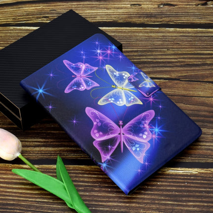 For iPad Pro 11 2020 Electric Pressed TPU Left and Right Open Flat Leather Tablet Case with Sleep Function & Card Buckle Anti-skid Strip(Starry Sky Butterfly)-garmade.com