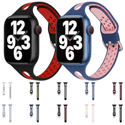 Water Drop Silicone Watch Band For Apple Watch Ultra 49mm&Watch Ultra 2 49mm / Series 9&8&7 45mm / SE 3&SE 2&6&SE&5&4 44mm / 3&2&1 42mm(White and Black)-garmade.com