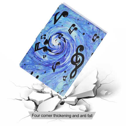 For iPad Pro 11 2020 Electric Pressed TPU Left and Right Open Flat Leather Tablet Case with Sleep Function & Card Buckle Anti-skid Strip(Sheet Music)-garmade.com