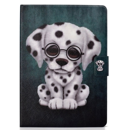 For iPad Pro 11 2020 Electric Pressed TPU Left and Right Open Flat Leather Tablet Case with Sleep Function & Card Buckle Anti-skid Strip(Dalmatian)-garmade.com