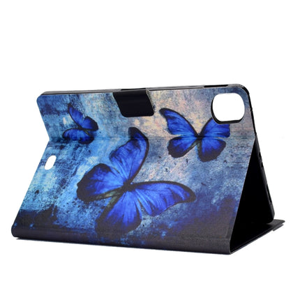 For iPad Pro 11 2020 Electric Pressed TPU Left and Right Open Flat Leather Tablet Case with Sleep Function & Card Buckle Anti-skid Strip(Retro Butterfly)-garmade.com