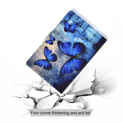 For iPad Pro 11 2020 Electric Pressed TPU Left and Right Open Flat Leather Tablet Case with Sleep Function & Card Buckle Anti-skid Strip(Retro Butterfly)-garmade.com