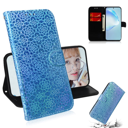 For Galaxy S20+ Solid Hyun Color Magnetic Attraction Horizontal Flip Leather Case with Lanyard, Support Holder & Card Slot & Wallet(Sky Blue)-garmade.com