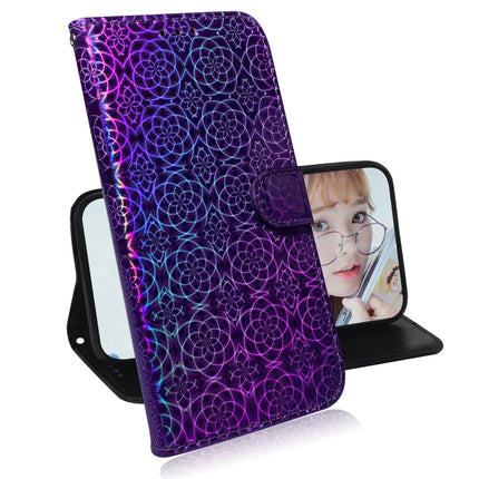 For Galaxy S20+ Solid Hyun Color Magnetic Attraction Horizontal Flip Leather Case with Lanyard, Support Holder & Card Slot & Wallet(Purple)-garmade.com