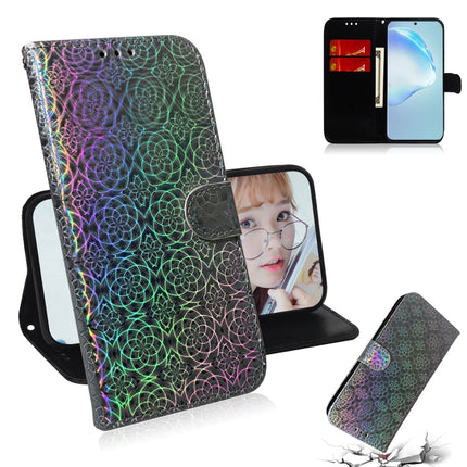 For Galaxy S20+ Solid Hyun Color Magnetic Attraction Horizontal Flip Leather Case with Lanyard, Support Holder & Card Slot & Wallet(Silver)-garmade.com