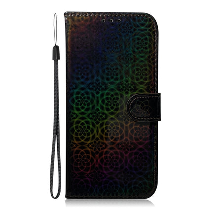 For Galaxy S20+ Solid Hyun Color Magnetic Attraction Horizontal Flip Leather Case with Lanyard, Support Holder & Card Slot & Wallet(Black)-garmade.com