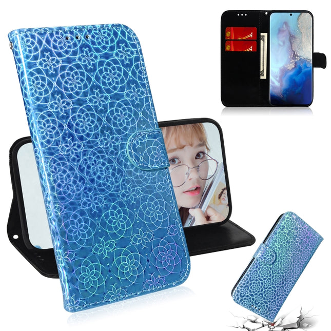 For Galaxy S20 Ultra Solid Hyun Color Magnetic Attraction Horizontal Flip Leather Case with Lanyard, Support Holder & Card Slot & Wallet(Sky Blue)-garmade.com