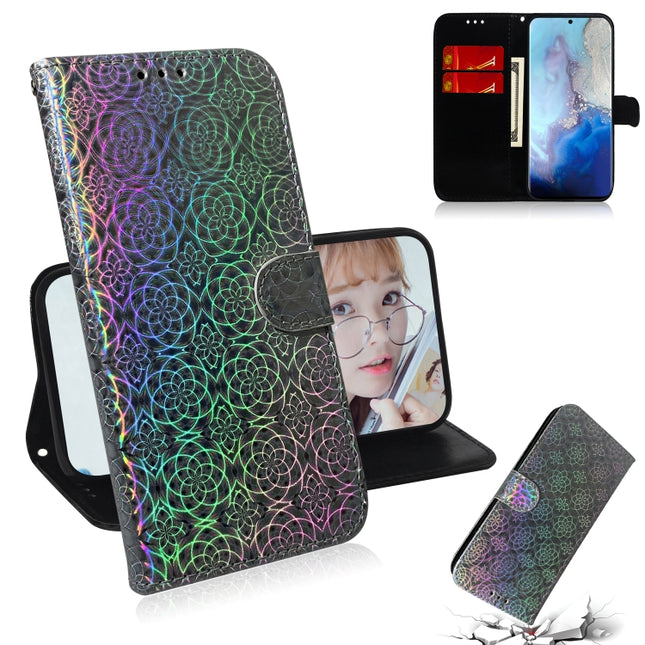 For Galaxy S20 Ultra Solid Hyun Color Magnetic Attraction Horizontal Flip Leather Case with Lanyard, Support Holder & Card Slot & Wallet(Silver)-garmade.com