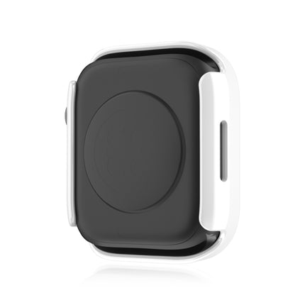 Life Waterproof 2 in 1 PC Frame + Tempered Glass Protective Case For Apple Watch Series 9 / 8 / 7 45mm(White)-garmade.com
