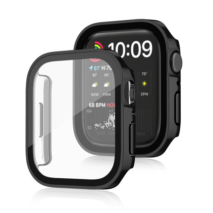 Life Waterproof 2 in 1 PC Frame + Tempered Glass Protective Case For Apple Watch Series 9 / 8 / 7 45mm(Black)-garmade.com