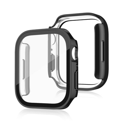 Life Waterproof 2 in 1 PC Frame + Tempered Glass Protective Case For Apple Watch Series 9 / 8 / 7 45mm(Black)-garmade.com