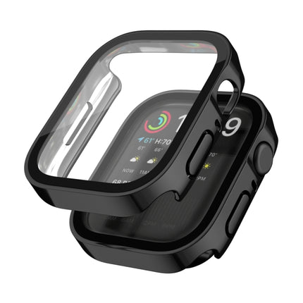 Life Waterproof 2 in 1 PC Frame + Tempered Glass Protective Case For Apple Watch Series 9 / 8 / 7 45mm(Black)-garmade.com