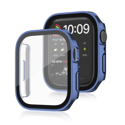 Life Waterproof 2 in 1 PC Frame + Tempered Glass Protective Case For Apple Watch Series 9 / 8 / 7 45mm(Blue)-garmade.com