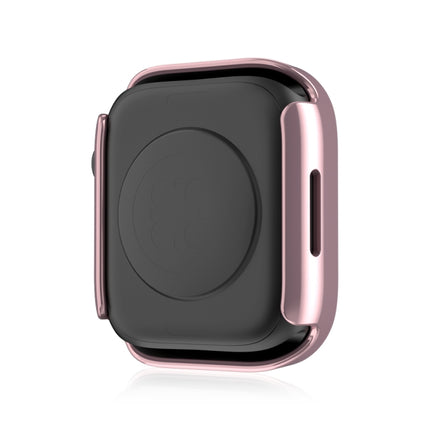 Life Waterproof 2 in 1 PC Frame + Tempered Glass Protective Case For Apple Watch Series 9 / 8 / 7 41mm(Pink)-garmade.com