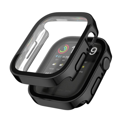 Life Waterproof 2 in 1 PC Frame + Tempered Glass Protective Case For Apple Watch Series 9 / 8 / 7 41mm(Black)-garmade.com