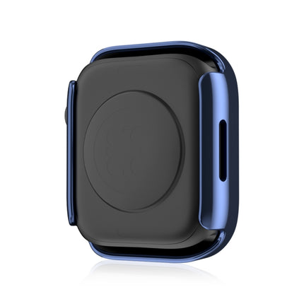 Life Waterproof 2 in 1 PC Frame + Tempered Glass Protective Case For Apple Watch Series 6 / 5 / 4 / SE 44mm(Blue)-garmade.com