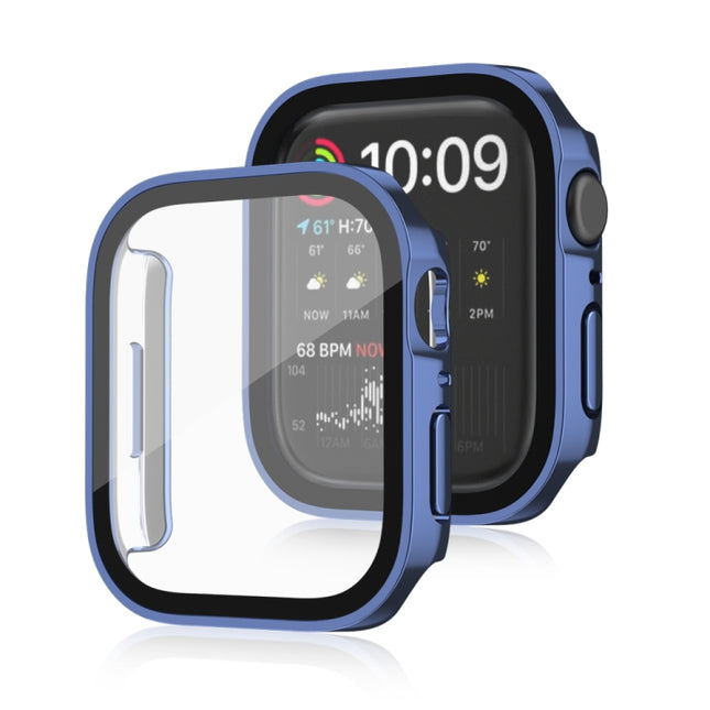 Life Waterproof 2 in 1 PC Frame + Tempered Glass Protective Case For Apple Watch Series 6 / 5 / 4 / SE 40mm(Blue)-garmade.com