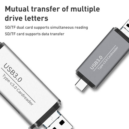 ADS-101 USB 3.0 Multi-function Card Reader(Grey)-garmade.com