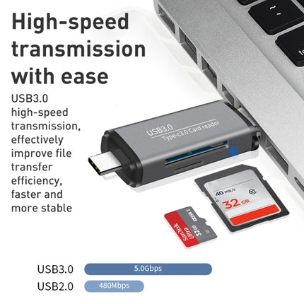 ADS-101 USB 3.0 Multi-function Card Reader(Silver)-garmade.com