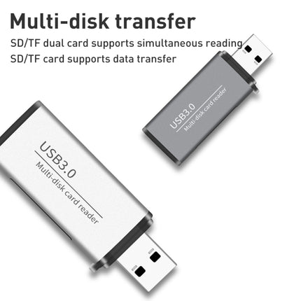 ADS-105 USB 3.0 Multi-function Card Reader(Silver)-garmade.com