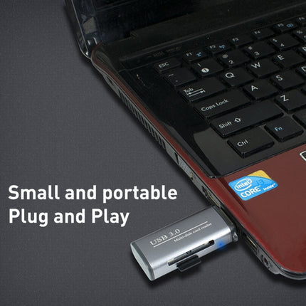 ADS-105 USB 3.0 Multi-function Card Reader(Grey)-garmade.com