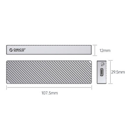 ORICO M211C3-SV M.2 NGFF SSD enclosure(Silver)-garmade.com