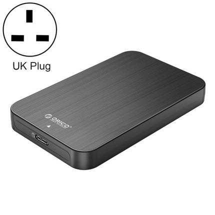 ORICO HM25U3 2.5 inch USB3.0 Micro-B Hard Drive Enclosure, Plug:UK Plug(Black)-garmade.com