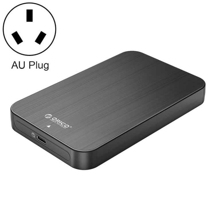 ORICO HM25C3 2.5 inch USB3.1 Gen1 Type-C Hard Drive Enclosure, Plug:AU Plug(Black)-garmade.com