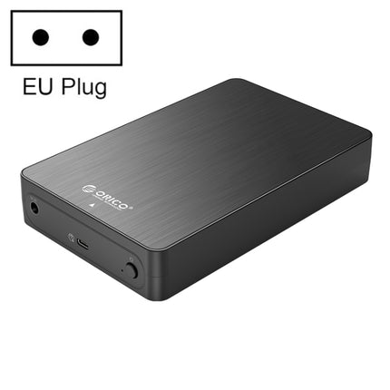 ORICO HM35C3 3.5 inch USB3.1 Gen1 Type-C Hard Drive Enclosure, Plug:EU Plug(Black)-garmade.com