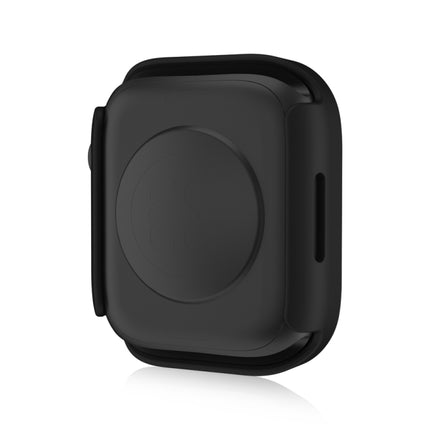 Life Waterproof Frosted 2 in 1 PC Frame + Tempered Glass Protective Case For Apple Watch Series 9 / 8 / 7 45mm(Black)-garmade.com
