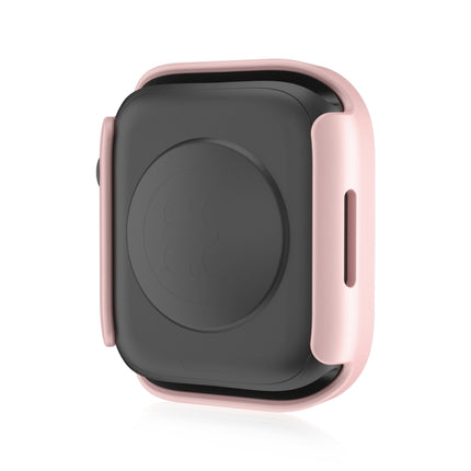 Life Waterproof Frosted 2 in 1 PC Frame + Tempered Glass Protective Case For Apple Watch Series 6 / 5 / 4 / SE 44mm(Rose Gold)-garmade.com