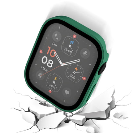 Life Waterproof Frosted 2 in 1 PC Frame + Tempered Glass Protective Case For Apple Watch Series 6 / 5 / 4 / SE 44mm(Green)-garmade.com