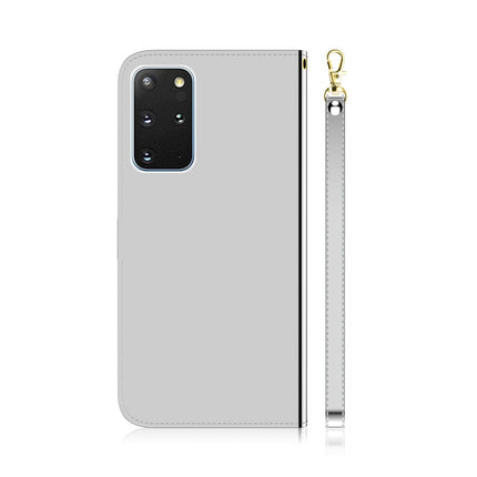 For Galaxy S20+ Mirror-like Magnetic Attraction Horizontal Flip Leather Case with Lanyard, Support Holder & Card Slot & Wallet(Silver)-garmade.com