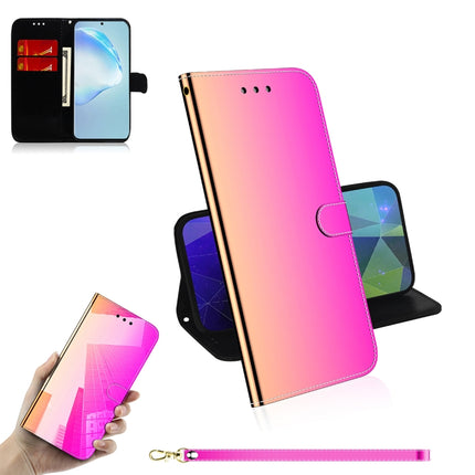 For Galaxy S20+ Mirror-like Magnetic Attraction Horizontal Flip Leather Case with Lanyard, Support Holder & Card Slot & Wallet(Gradient Color)-garmade.com