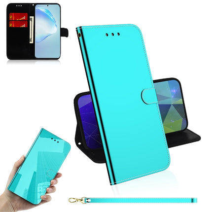 For Galaxy S20+ Mirror-like Magnetic Attraction Horizontal Flip Leather Case with Lanyard, Support Holder & Card Slot & Wallet(Mint Green)-garmade.com