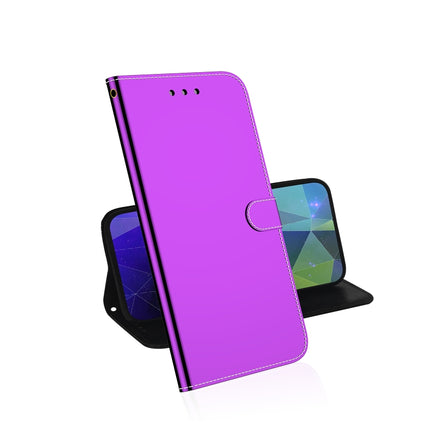 For Galaxy S20 Ultra Mirror-like Magnetic Attraction Horizontal Flip Leather Case with Lanyard, Support Holder & Card Slot & Wallet(Purple)-garmade.com