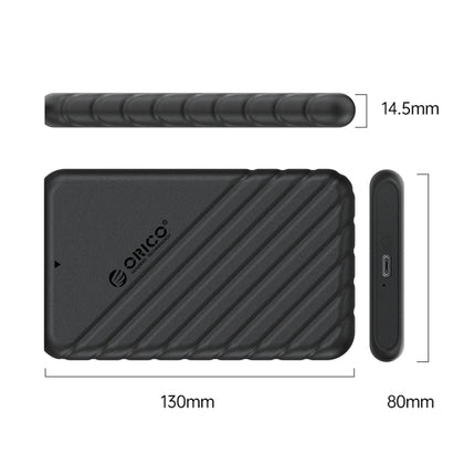 ORICO 25PW1-C3 USB to Type-C 2.5 inch External Storage Hard Drive Case(Black)-garmade.com